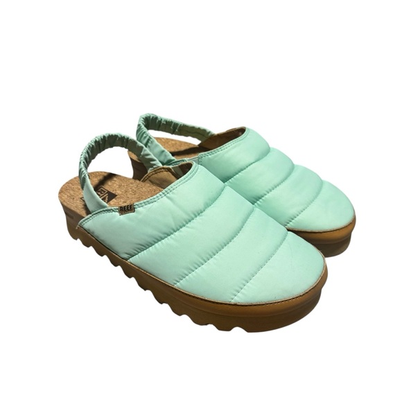 Reef Puff Puff Sage Mint Women's Slip On Clog Quilted Casual Outdoor Size 8 - Picture 2 of 7